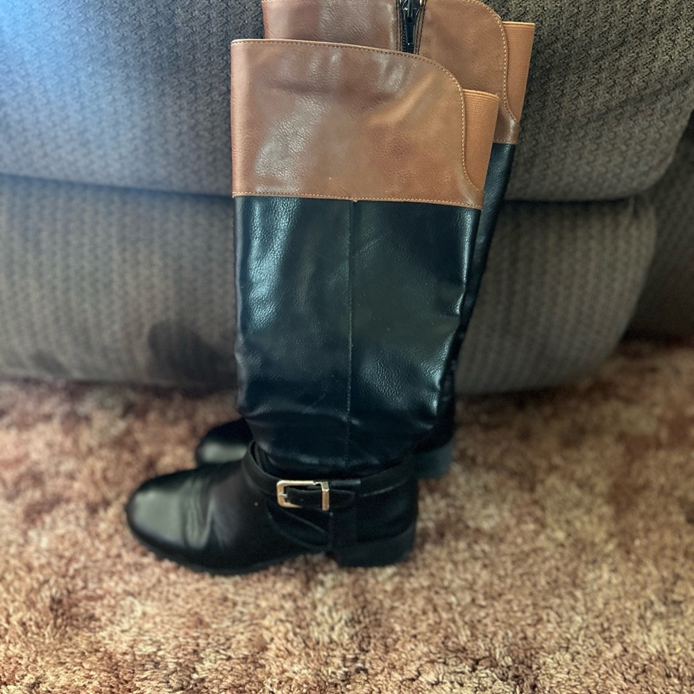 Style & Co. Brown and Black Riding Boots